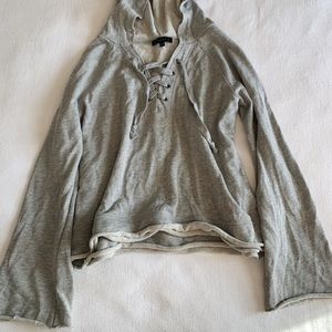 Sanctuary lace up hoodie